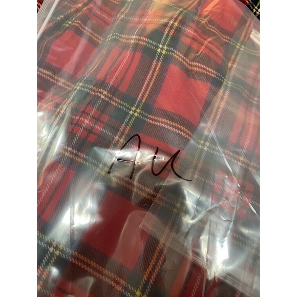 Vtg LAIRD PORTCH of SCOTLAND Red Tartan Plaid Wrap Kilt skirt Wool Skirt W 26 - Picture 15 of 15